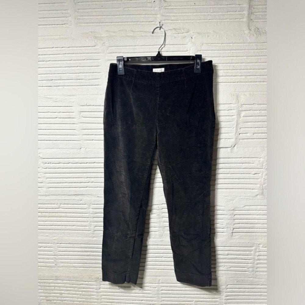 J. Jill Black Cropped Corduroy Pull-On Pants